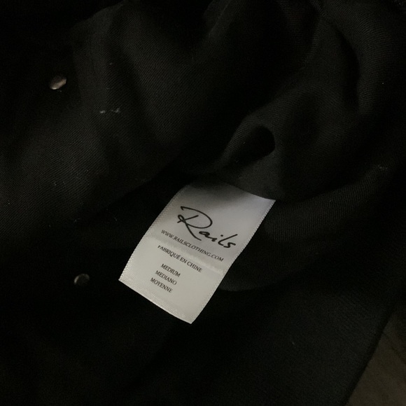 Rails Ace Bomber Jacket in Black & Studded - Picture 8 of 10